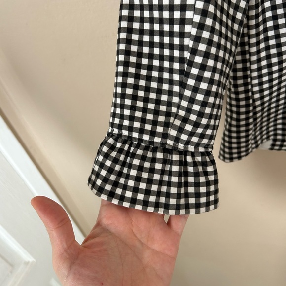 Amanda + Chelsea black&white gingham cropped blazer - size 2 Emily in Paris - Picture 13 of 14